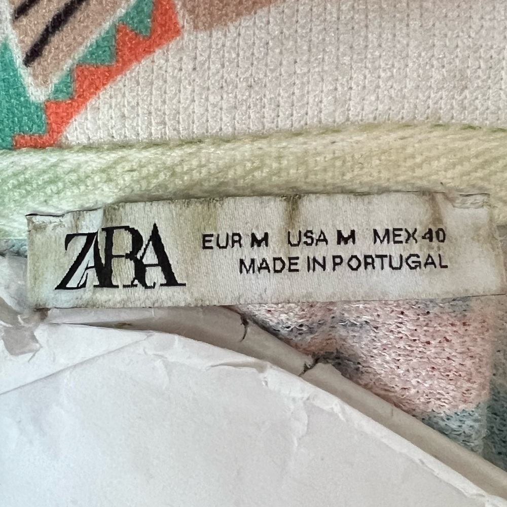 Zara Multicolor Novelty Print Mens Graphic Resortwear Button-down Shirt Size M - Picture 7 of 10